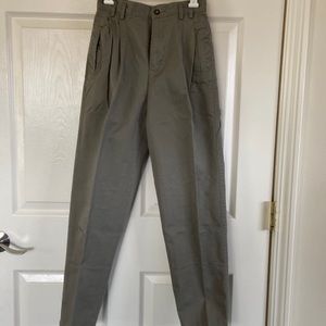 Vintage Beige High Waisted Barrel Pants